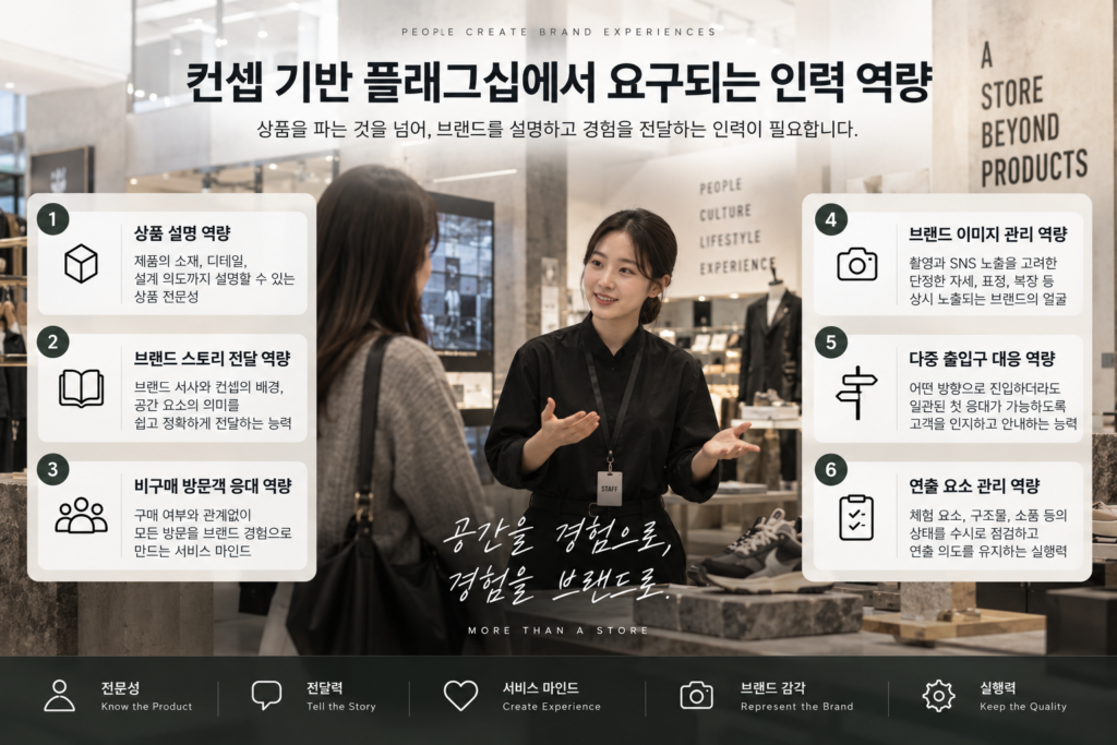 컨셉 기반 플래그십에서 요구되는 인력 역량 구성